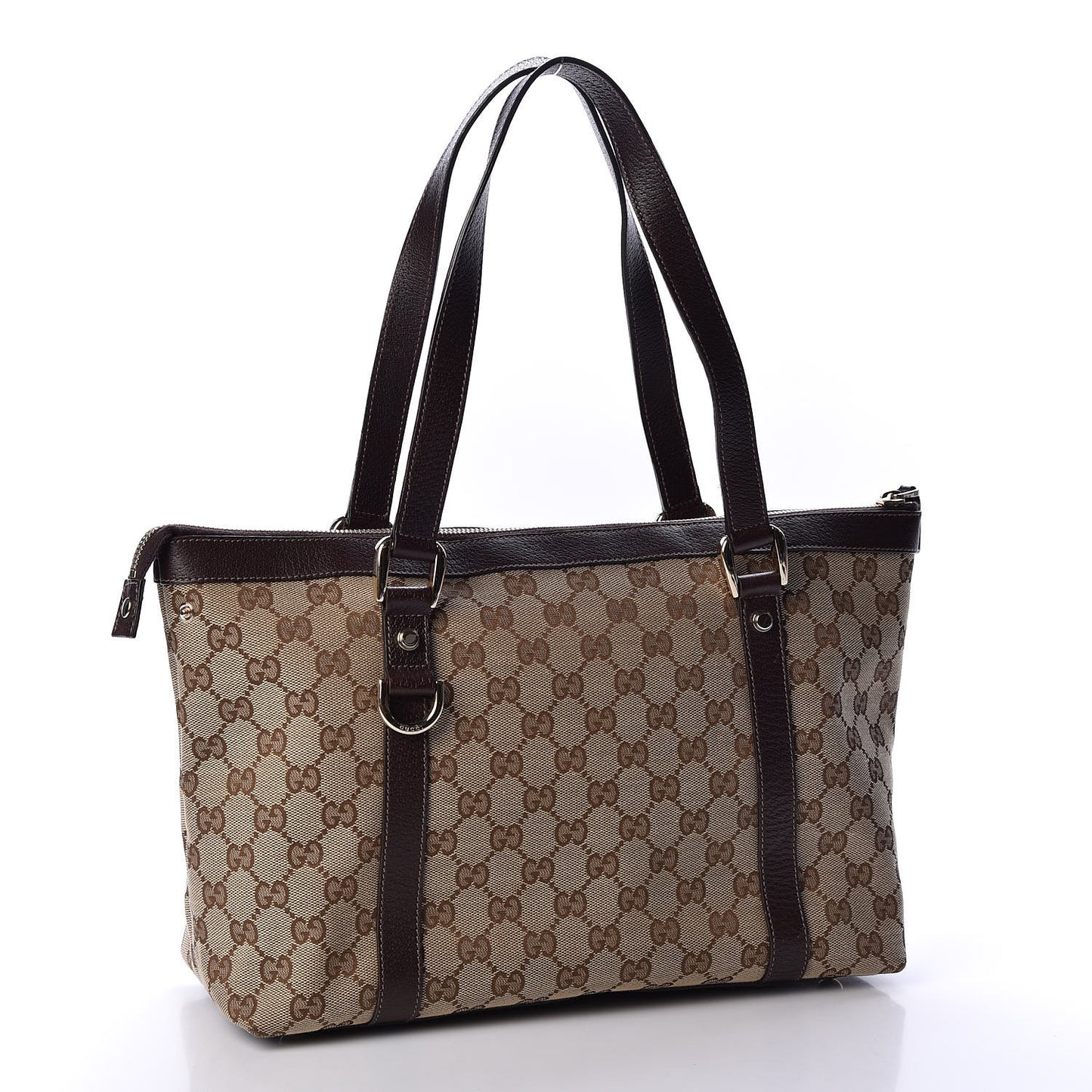 Monogram Medium Abbey Tote Dark Brown
