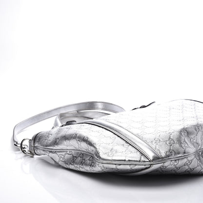 Gucci Metallic Guccissima Medium Britt Tote Silver 9 of 12