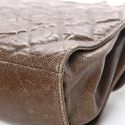Chanel Crumpled Grained Calfskin Jumbo CC Crave Flap Beige 11 of 18