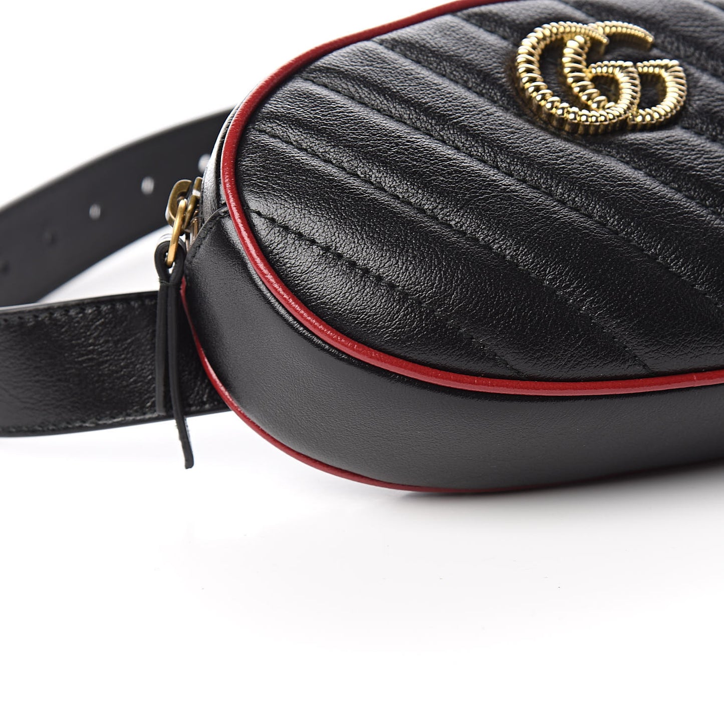 Calfskin Matelasse GG Marmont Belt Bag 75 30 Black