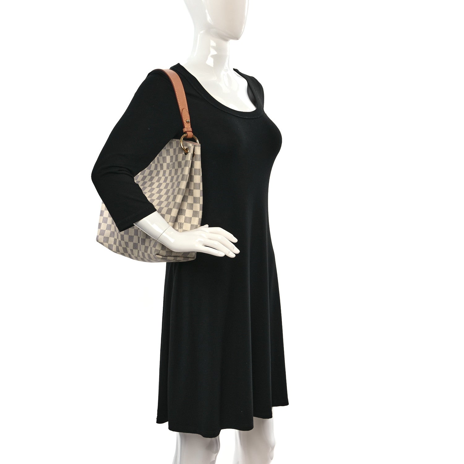 Louis Vuitton Damier Azur Graceful PM Rose Ballerine 2 of 13