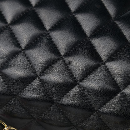 Chanel Lambskin Quilted Medium Double Flap Black 16 of 16