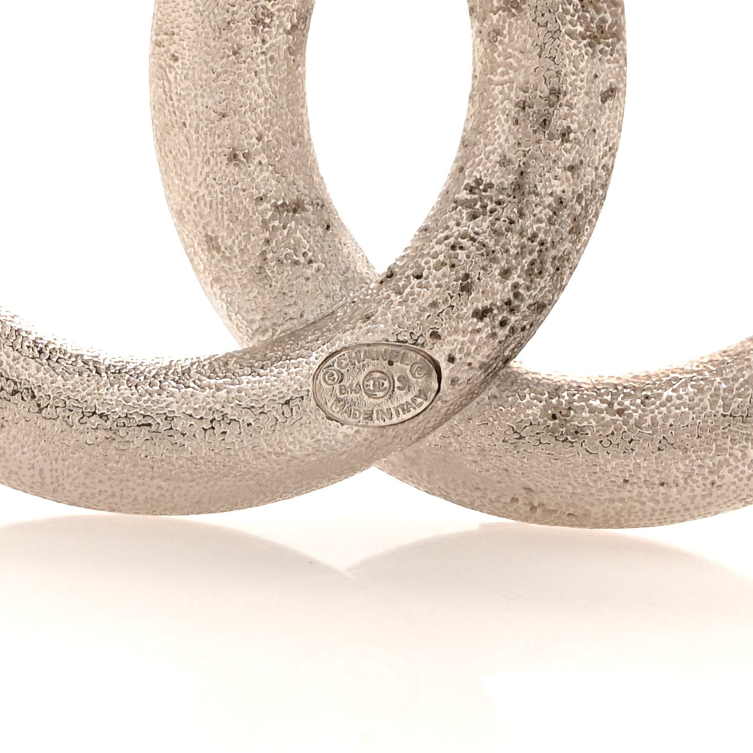 Chanel Baguette Crystal CC Brooch Silver 4 of 4