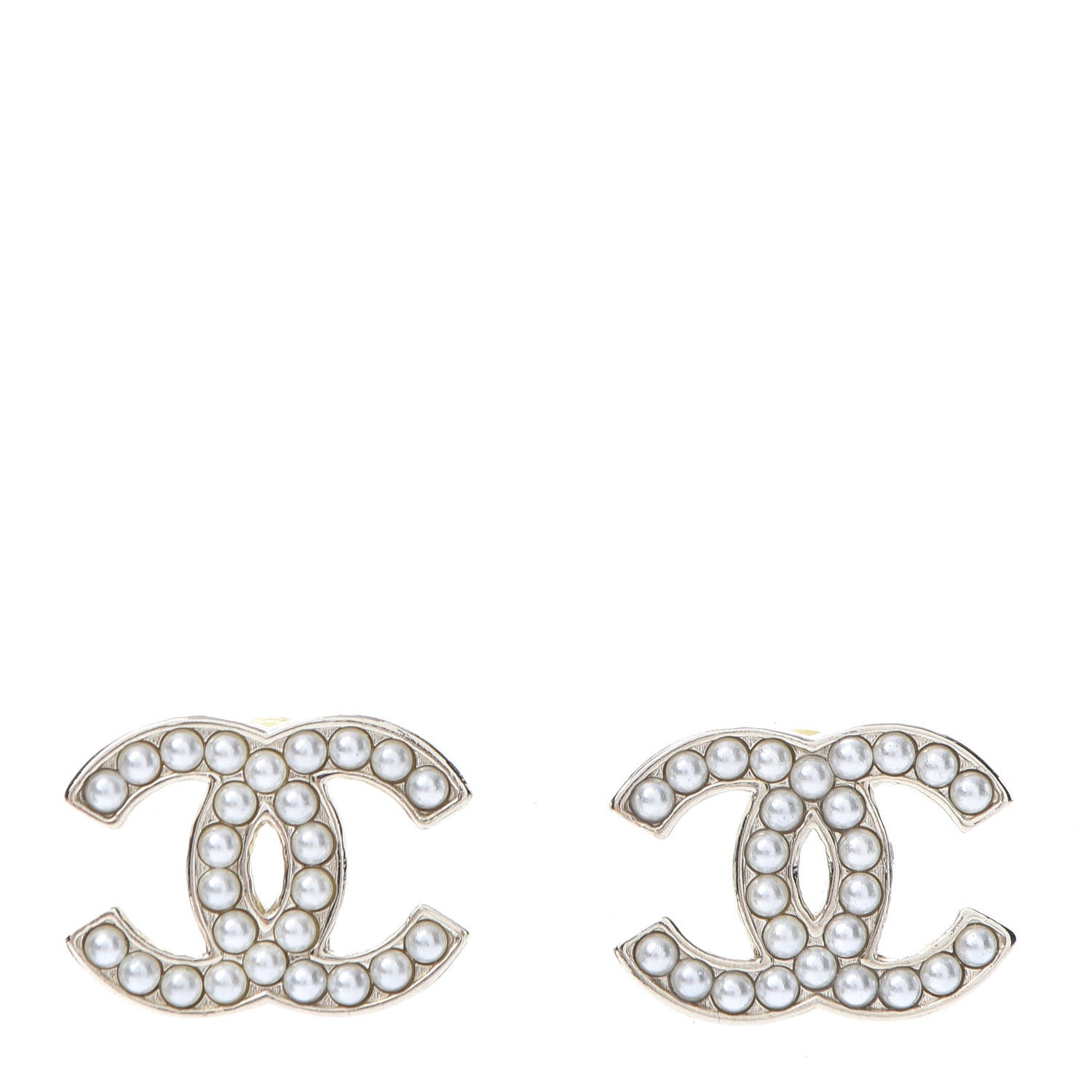 Chanel Pearl CC Earrings Gold 1 of 5