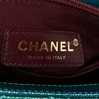 Chanel Metallic Caviar Quilted Mini Coco Handle Flap Blue 6 of 11