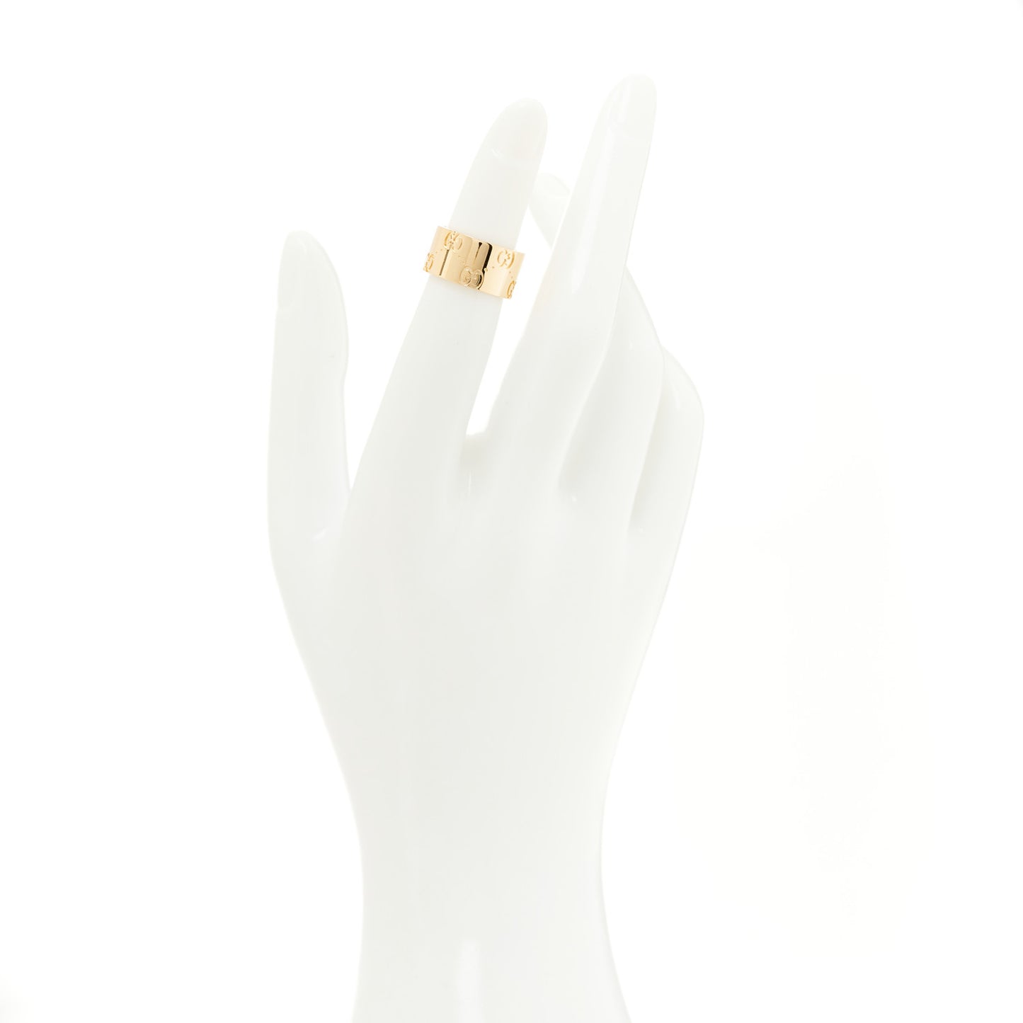 18K Yellow Gold 9mm Icon Band Ring 46 3.75