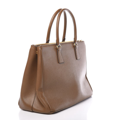 Prada Saffiano Large Galleria Double Zip Tote Cannella 2 of 9