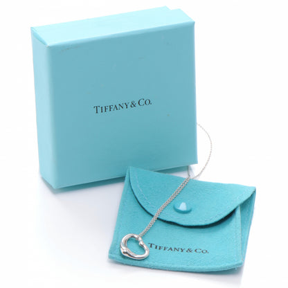 Tiffany Sterling Silver 16mm Elsa Peretti Open Heart Pendant Necklace 4 of 5