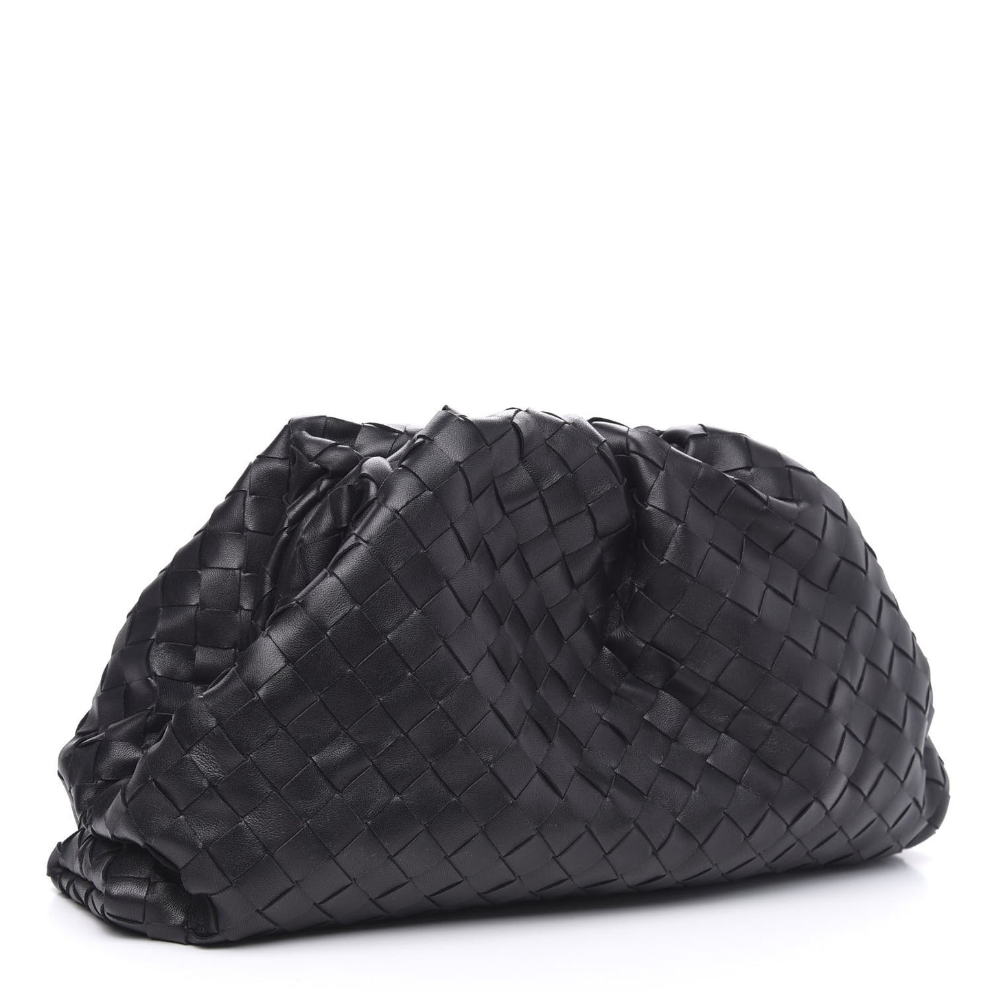 Nappa Maxi Intreccio The Pouch Oversized Clutch Black