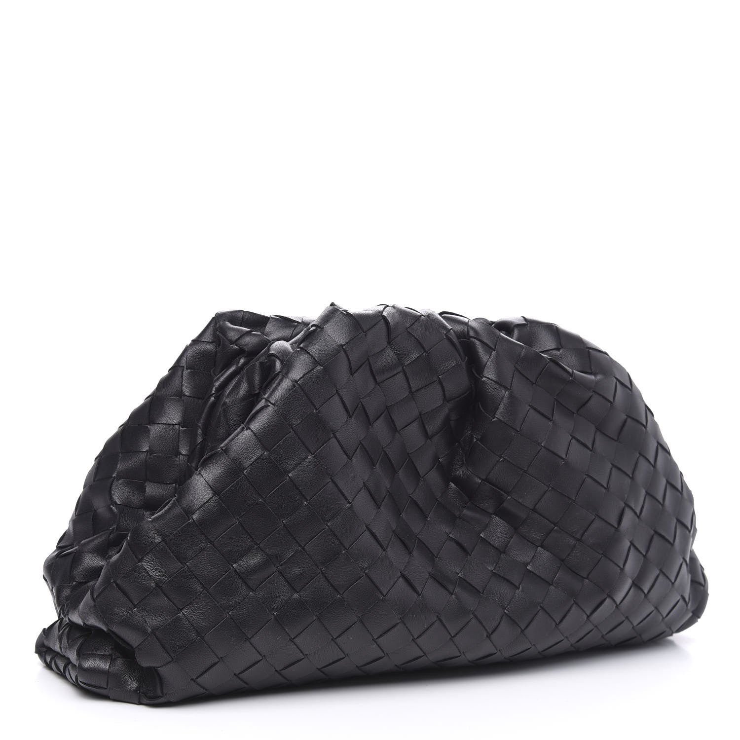 Bottega Veneta Nappa Maxi Intreccio The Pouch Oversized Clutch Black 3 of 10