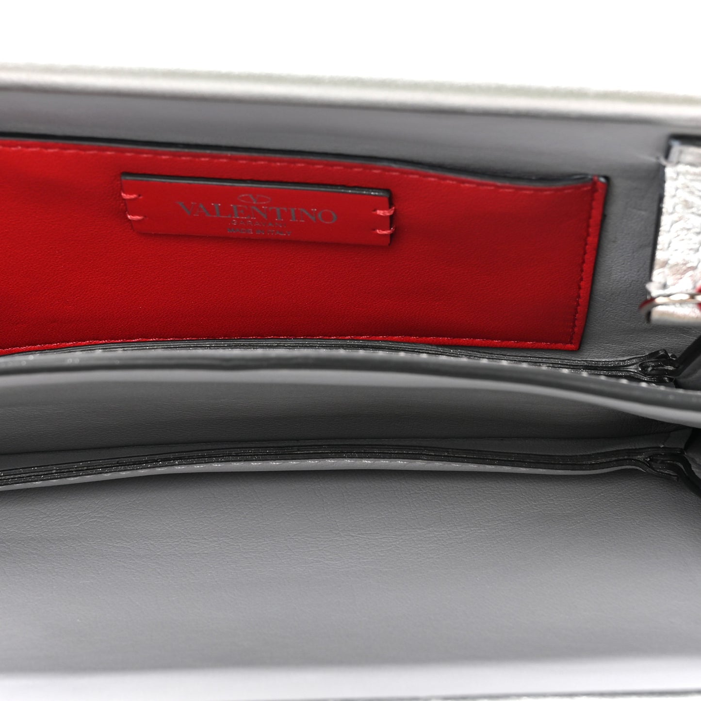 Nappa Beaded Embellished Carry Secrets Clutch Silver