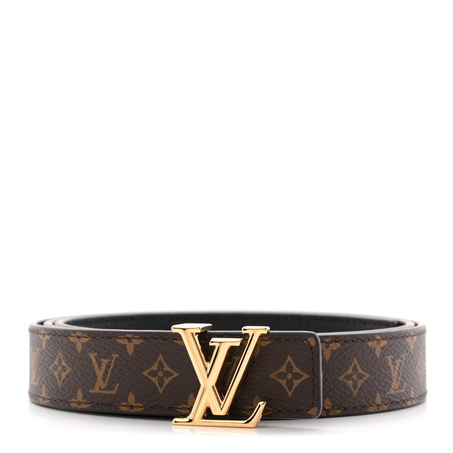 Calfskin Monogram 25mm LV Iconic Reversible Belt 95 38 Black