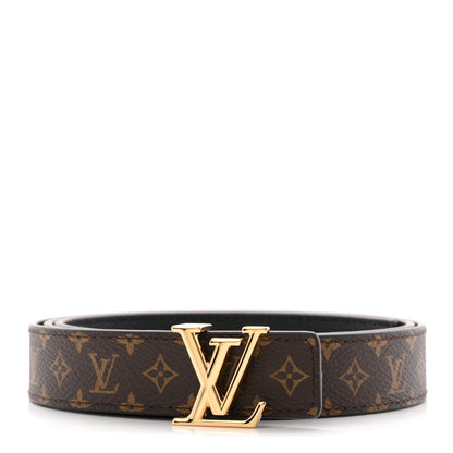 Louis Vuitton Calfskin Monogram 25mm LV Iconic Reversible Belt 95 38 Black 1 of 8