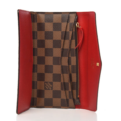 Louis Vuitton Damier Ebene Josephine Wallet Red 5 of 7