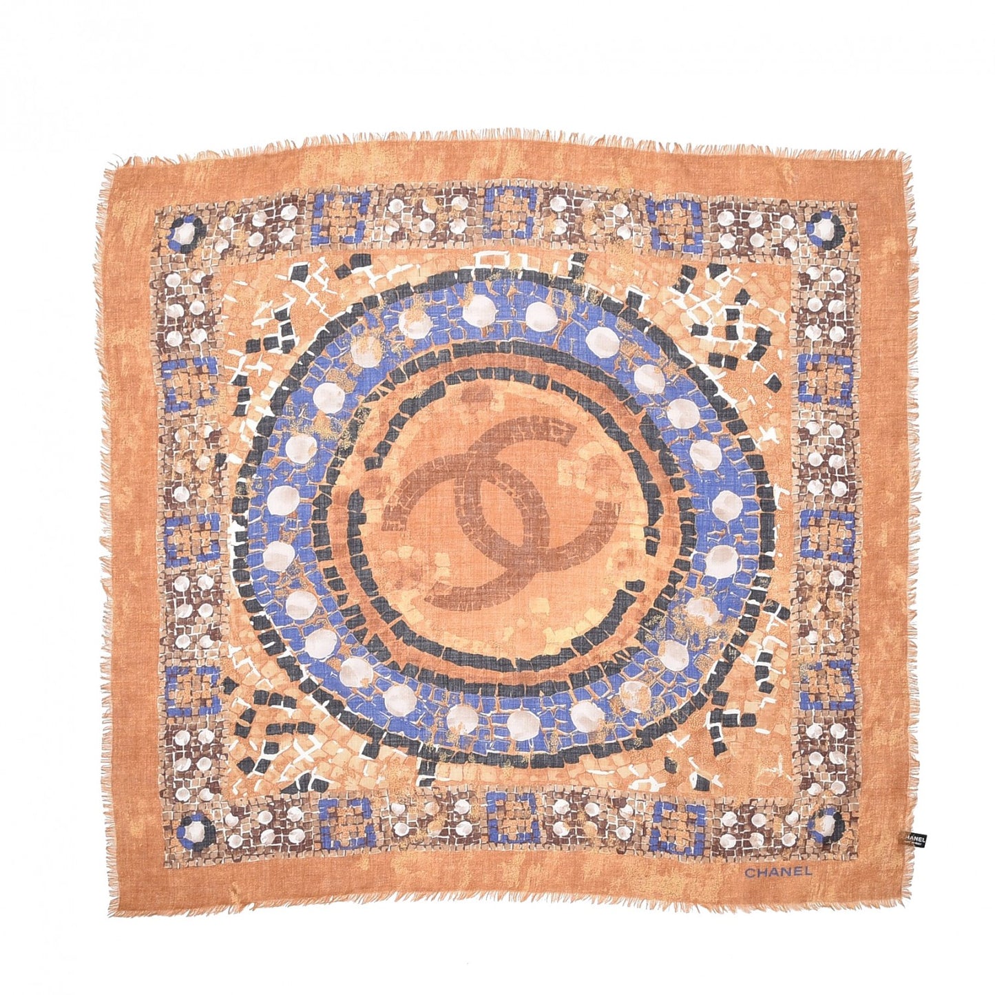 Cashmere Mosaic CC Logo Scarf