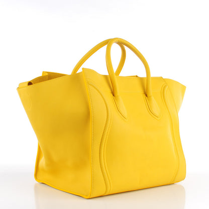 Celine Supple Calfskin Large Phantom Luggage Sun Yellow 3 of 10