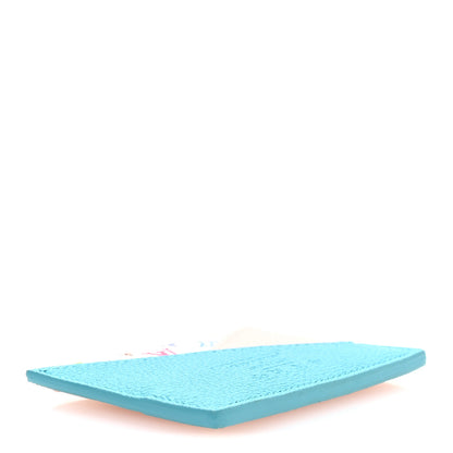 Louis Vuitton LV X TM Monogram Multicolor Criss-Cross Card Holder Kabira Blue Rose 4 of 7