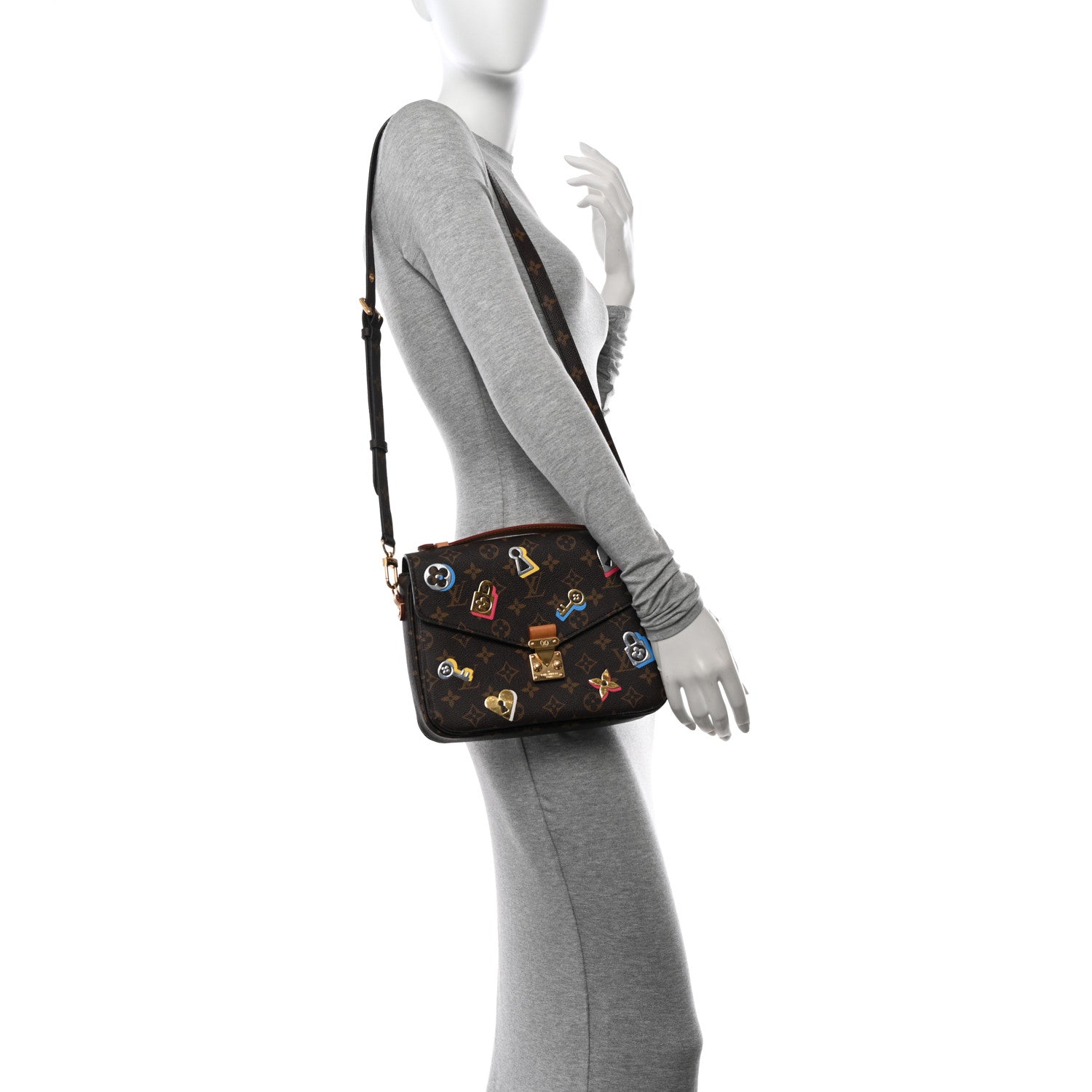 Louis Vuitton Monogram Love Lock Pochette Metis 2 of 12