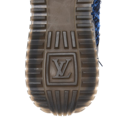 Louis Vuitton Calfskin Tweed Run Away Sneakers 37.5 Blue 7 of 10