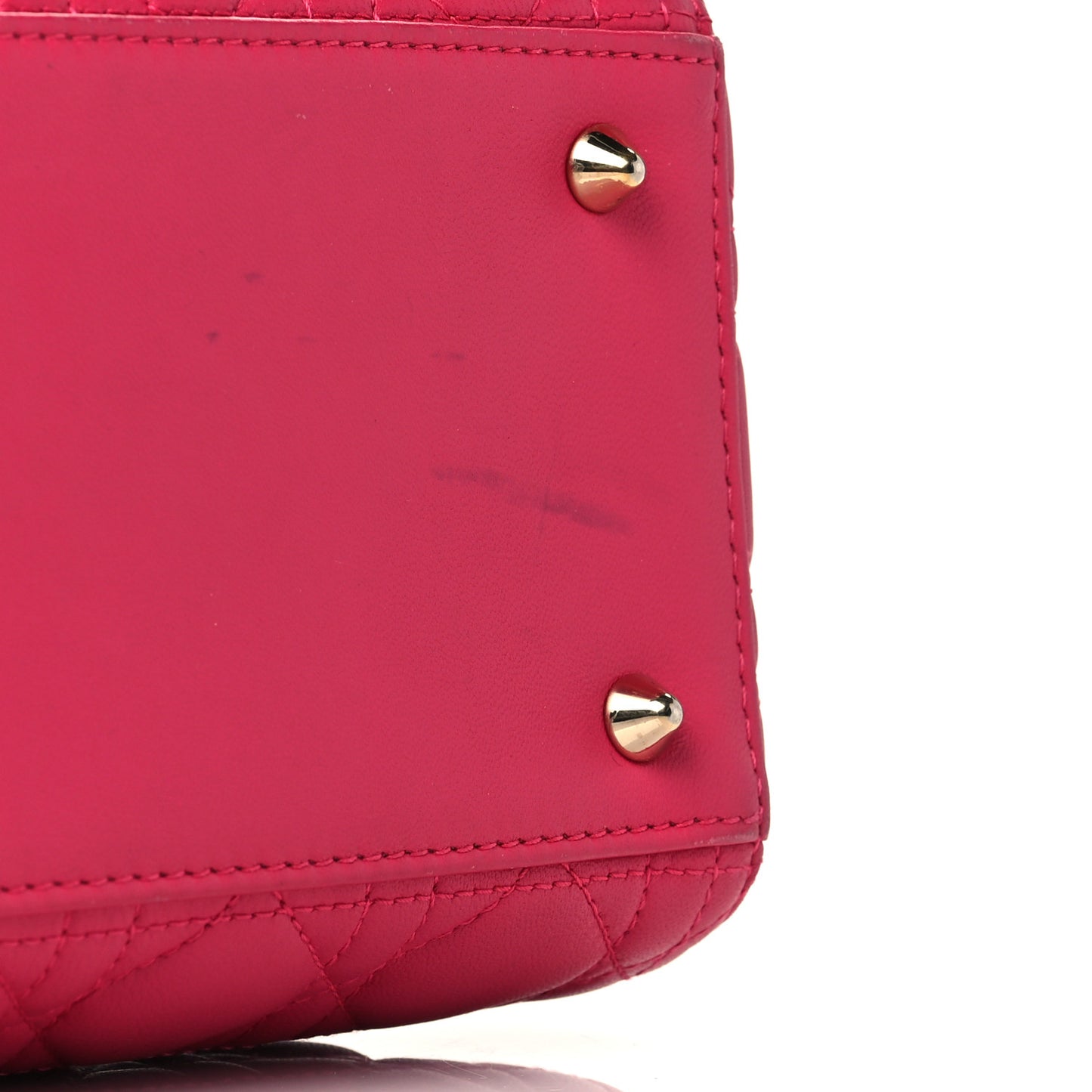 Lambskin Cannage Medium Lady Dior Pink