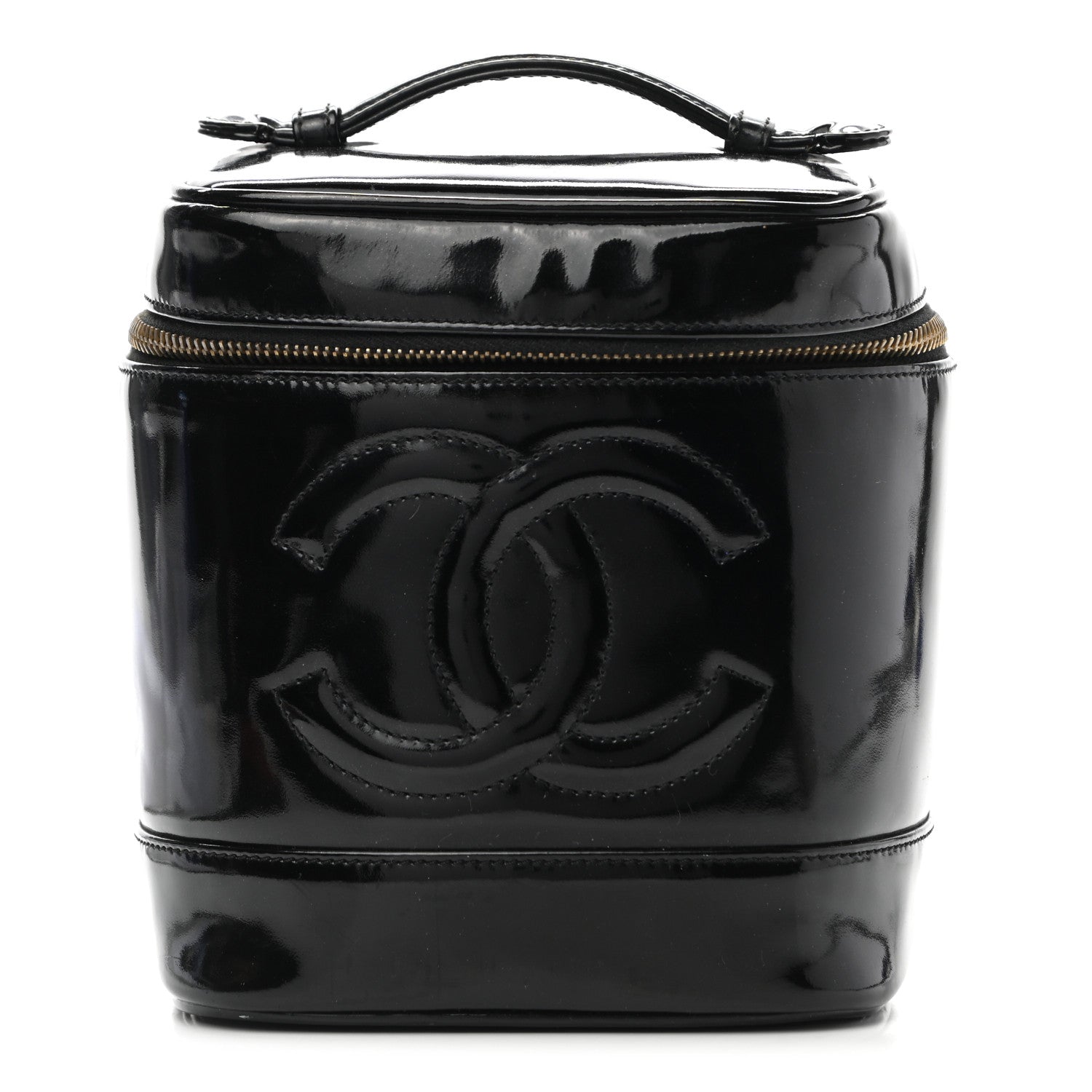 Chanel Patent Vanity Cosmetic Case Black 1 of 12
