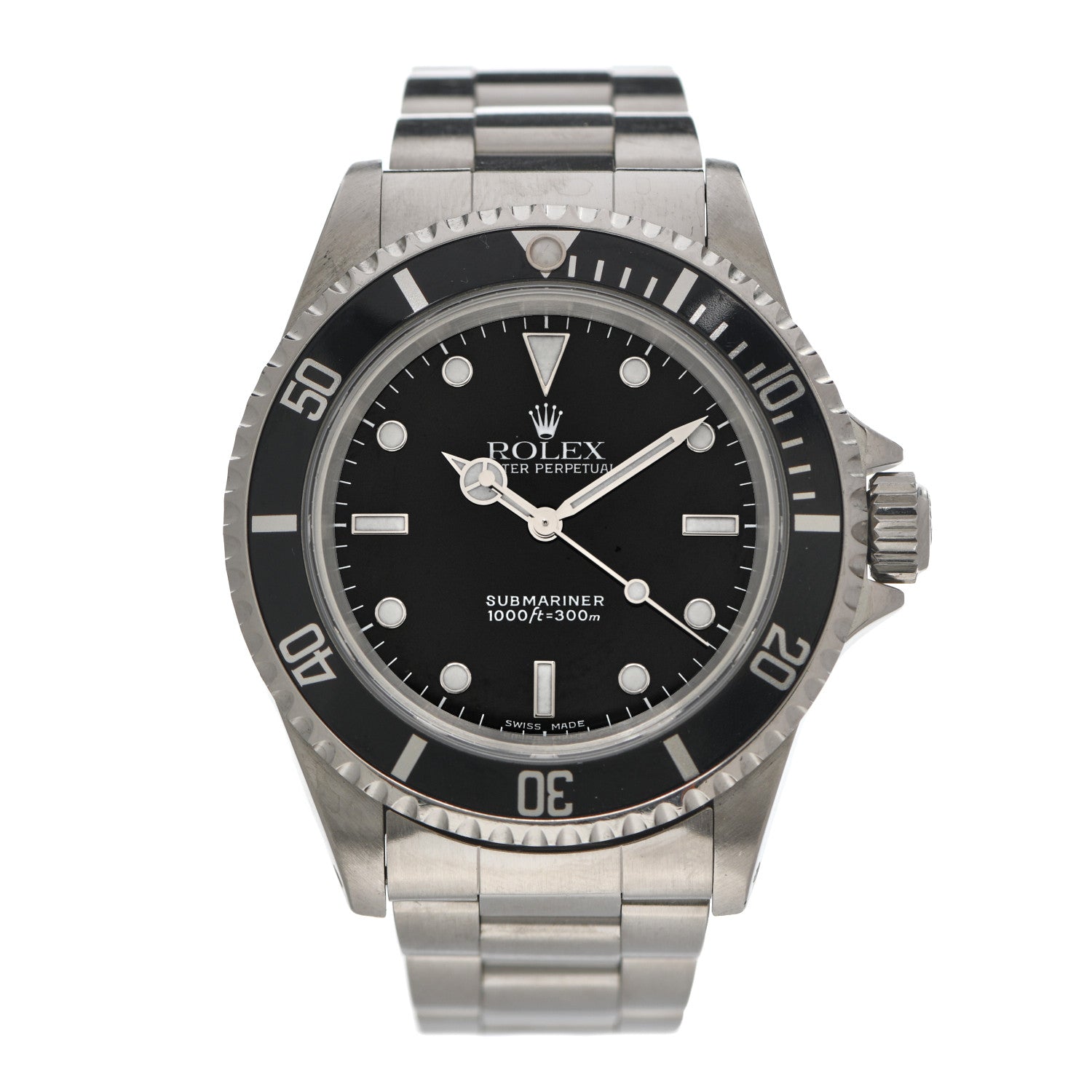 Rolex Stainless Steel 40mm Oyster Perpetual Submariner Watch Black 14060 1 of 6