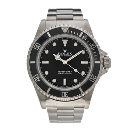 Rolex Stainless Steel 40mm Oyster Perpetual Submariner Watch Black 14060 1 of 6