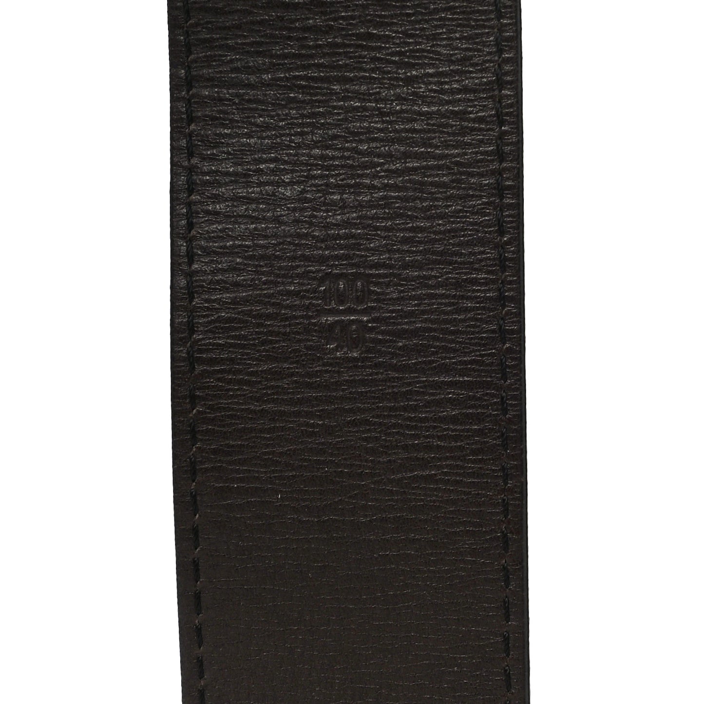 Calfskin Monogram LV Initiales Belt 100 40 Coffee