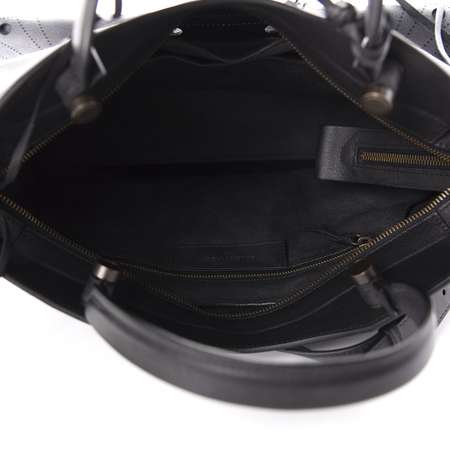 Balenciaga Veau Soyeux Perforated Blackout Hardware City Black 6 of 11