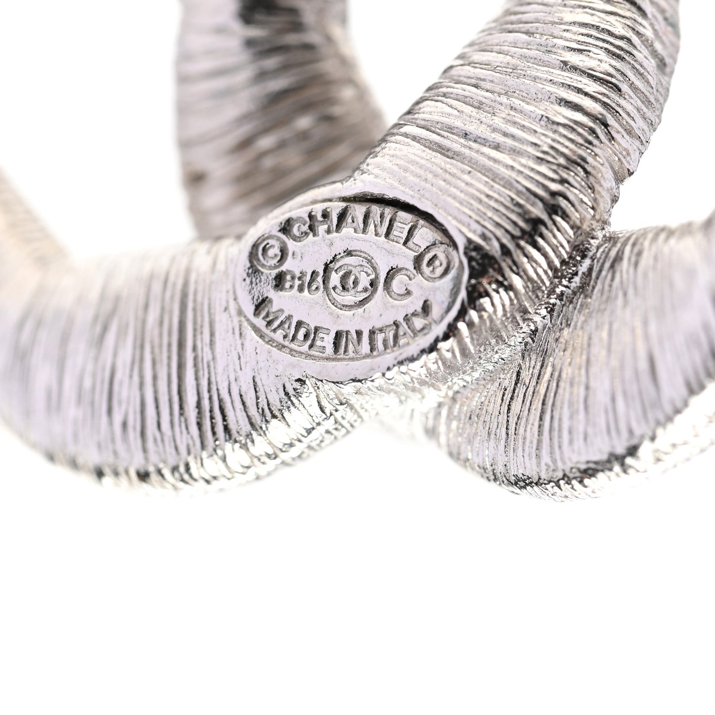 Ruthenium Crystal CC Earrings Silver Black
