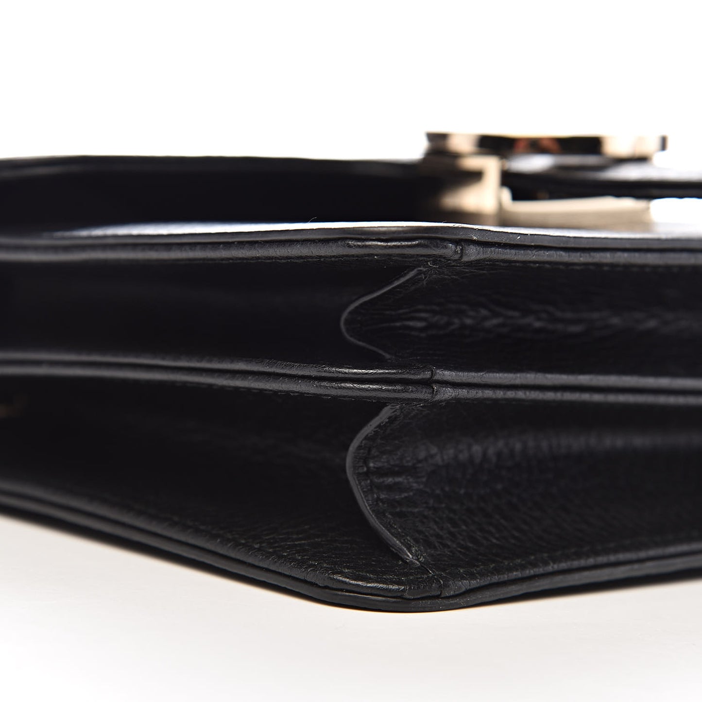 Dollar Calfskin Small Interlocking G Shoulder Bag Black