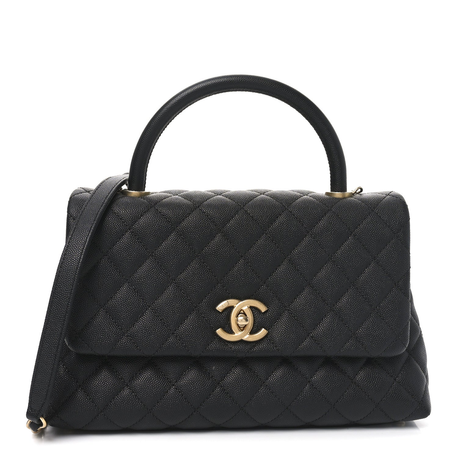 Chanel Caviar Quilted Small Coco Handle Flap Black 1 of 11