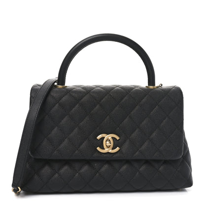Chanel Caviar Quilted Small Coco Handle Flap Black 1 of 11