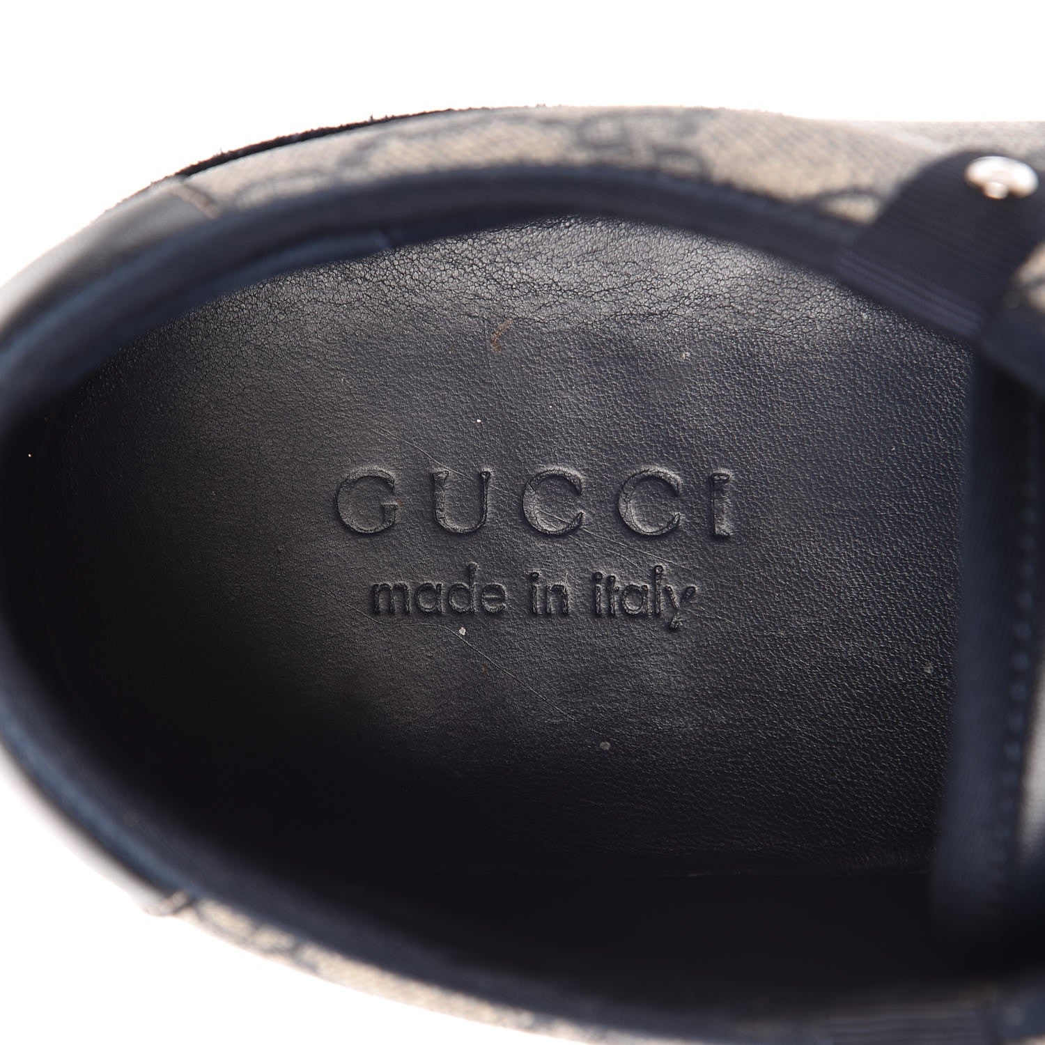 Gucci GG Plus Monogram Suede Mens Low Top Sneakers 12.5 Blue 9 of 11