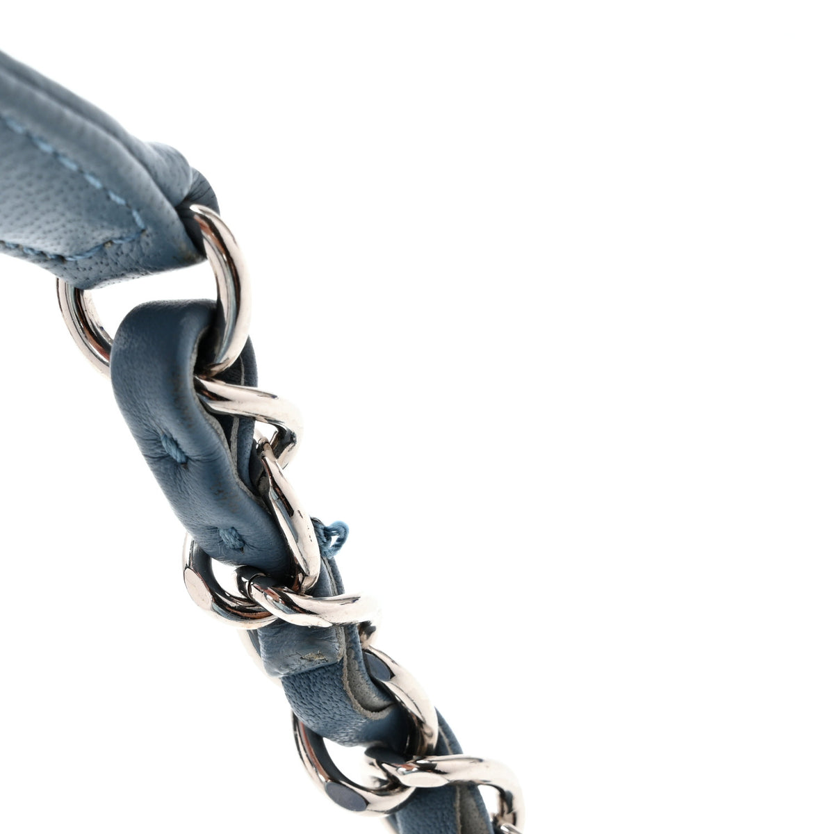 Chanel Sequin Large Waterfall Flap Light Blue 12 of 13