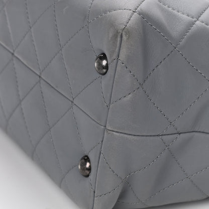 Chanel Lambskin Quilted Shopping Tote Grey 21 of 24