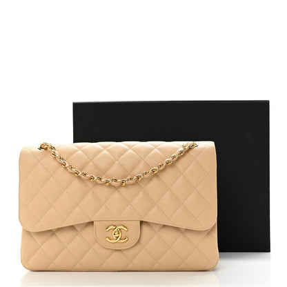 Chanel Caviar Quilted Jumbo Double Flap Beige Clair 11 of 11
