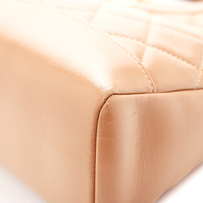 Chanel Shiny Crumpled Calfskin Quilted 31 Shopping Bag Dark Beige 11 of 13