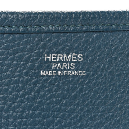 Hermes Taurillon Clemence Amazone Evelyne III TGM Bleu de Galice 6 of 10