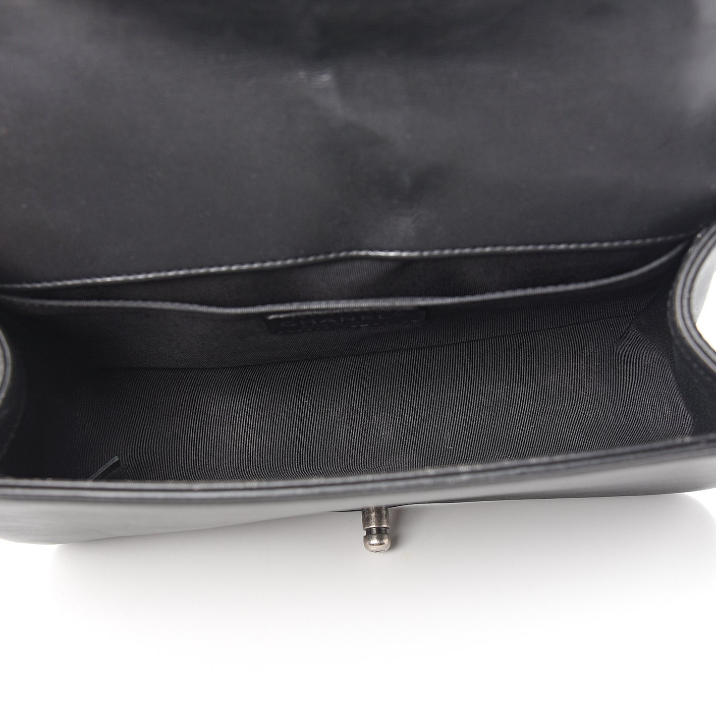 Faded Calfskin Quilted Medium Studded Boy Flap Black