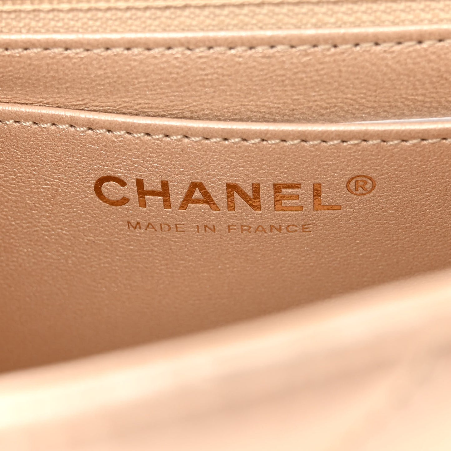 Metallic Aged Calfskin Chevron Quilted 2.55 Reissue Mini Flap Gold