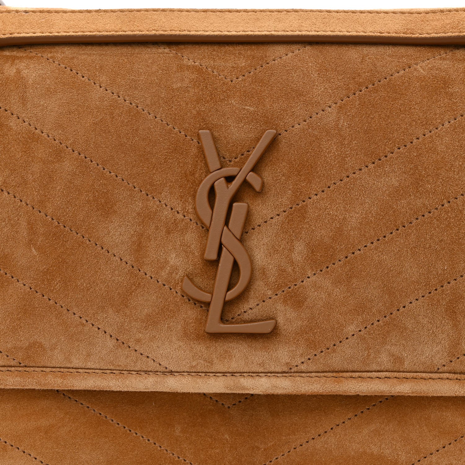 Saint Laurent Suede Monogram Medium Niki Chain Satchel Cinnamon 8 of 10