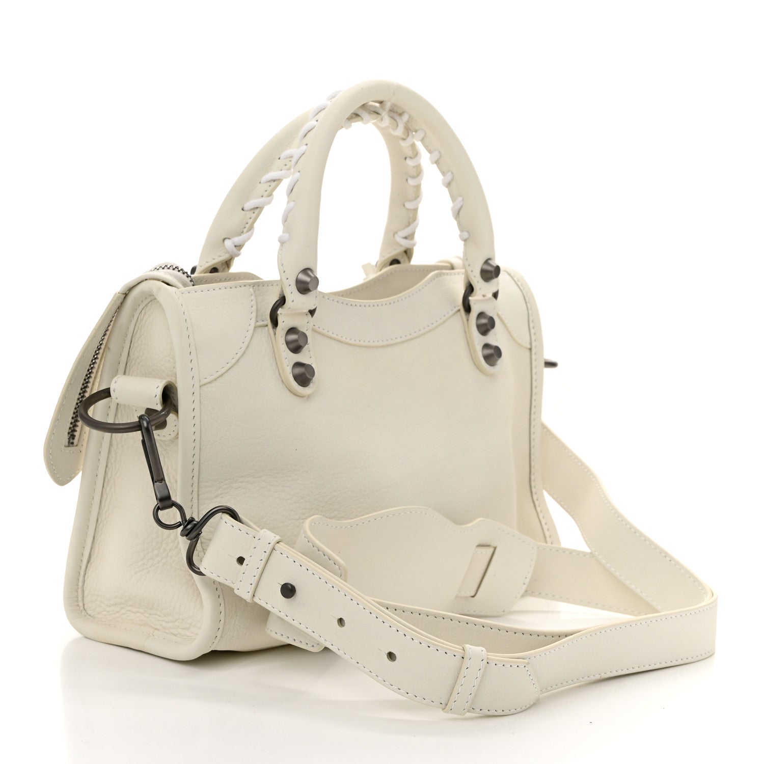 Balenciaga Agneau Classic Hardware Mini City White 4 of 11