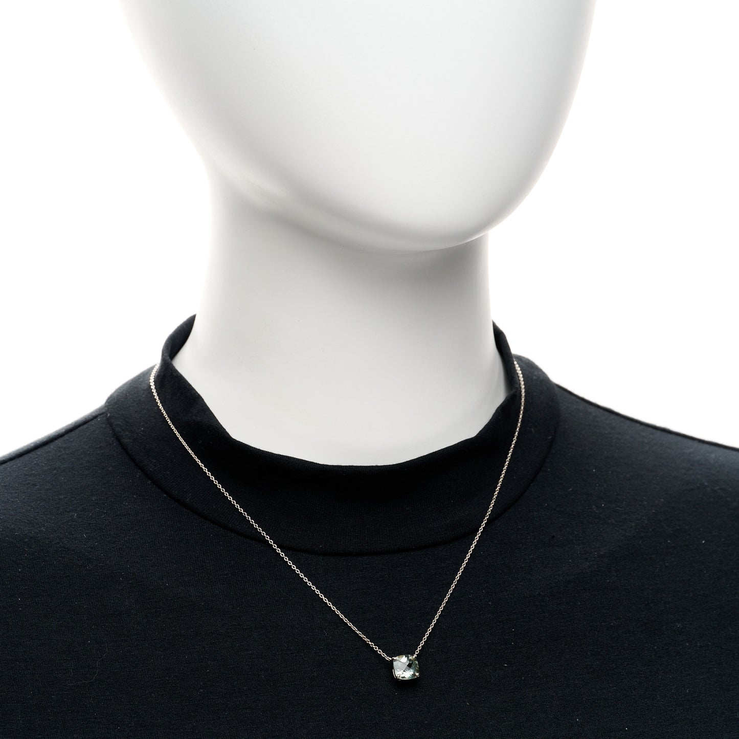 Sterling Silver Prasiolite Sparklers Pendant Necklace