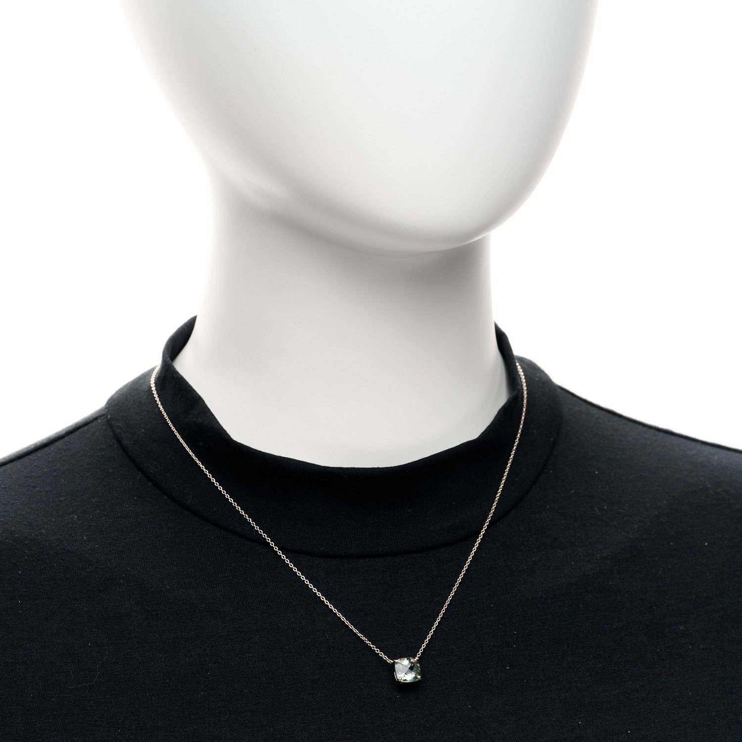 Tiffany Sterling Silver Prasiolite Sparklers Pendant Necklace 2 of 4