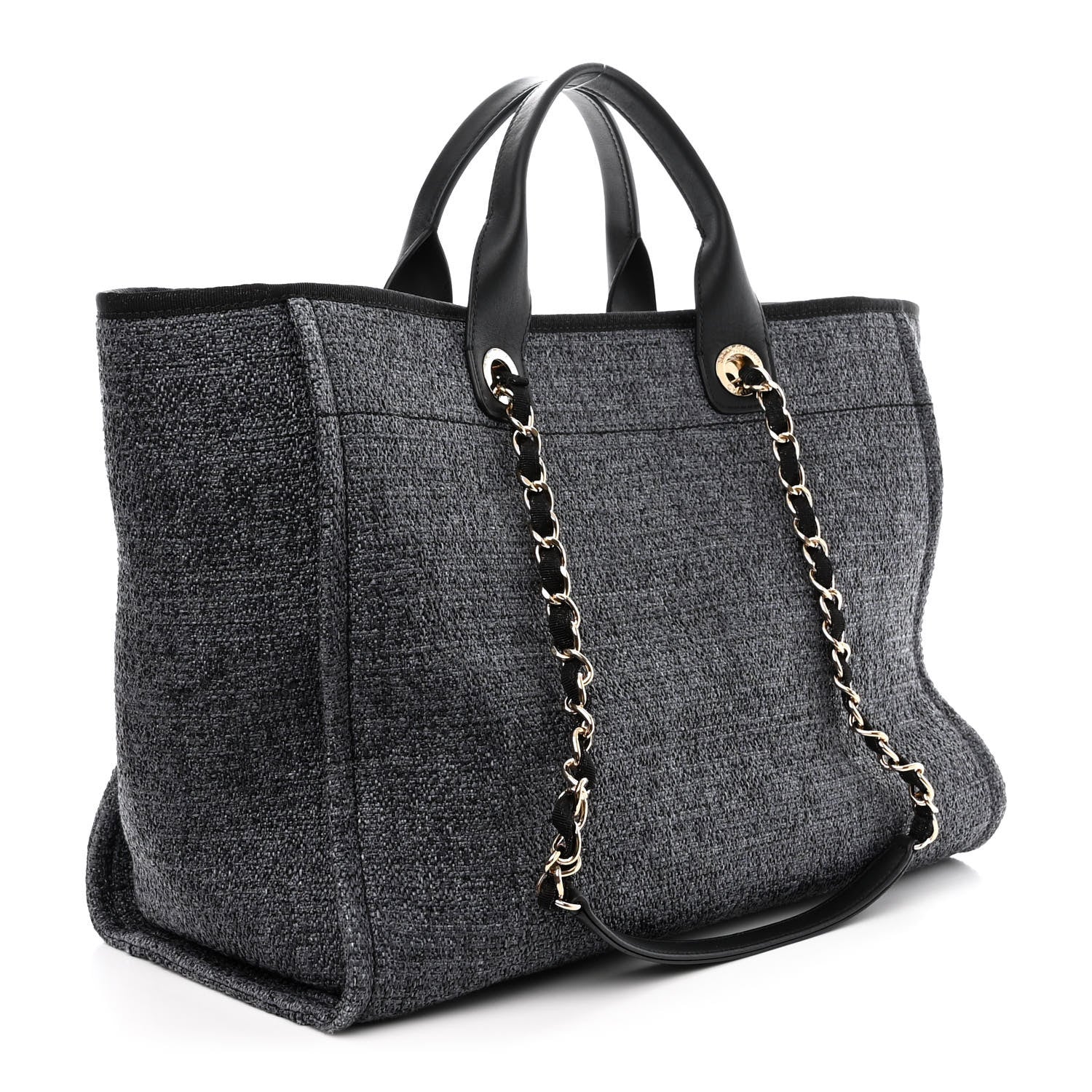 Chanel Lurex Boucle Medium Deauville Tote Black 3 of 11