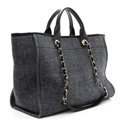 Chanel Lurex Boucle Medium Deauville Tote Black 3 of 11