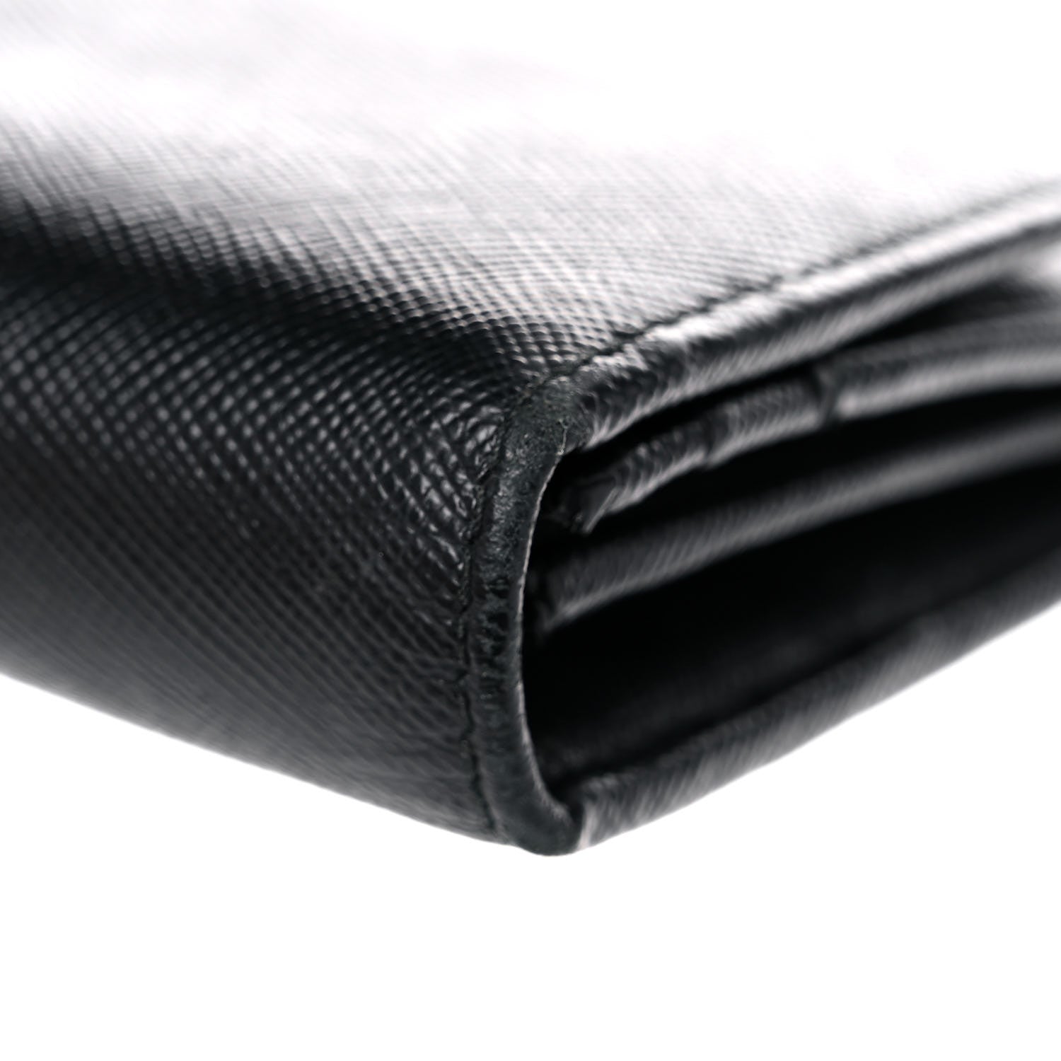 Prada Saffiano Metal Continental Flap Wallet Black 17 of 21