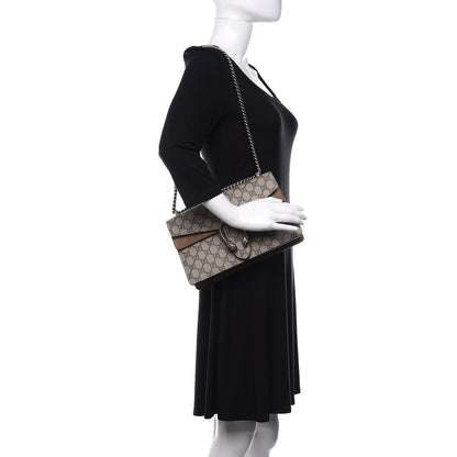 Gucci GG Supreme Monogram Small Dionysus Shoulder Bag Taupe 2 of 13