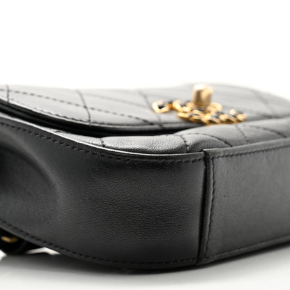Chanel Lambskin Quilted Chain Infinity Waist Belt Bag Black 8 of 11